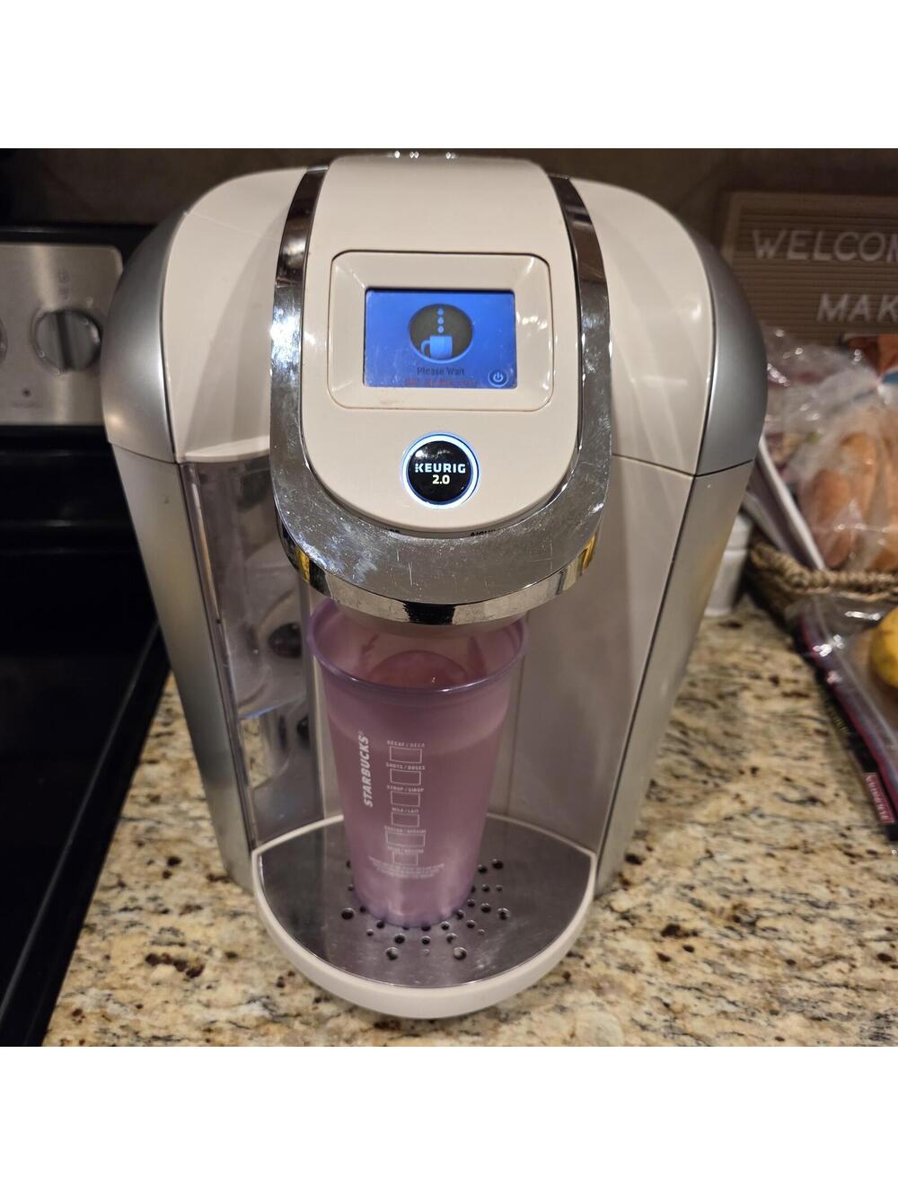 Keurig 2.0 Coffee Maker Cream Filter Holder Programmable